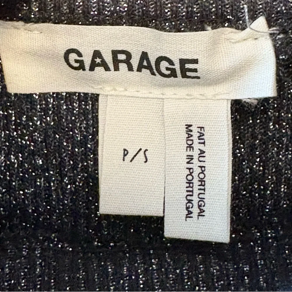 NWT Garage Women’s Mock Neck Shimmer Top, Size Small, Metallic Black, Luxe Feel - Picture 3 of 6